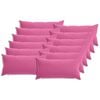 vidaXL Coussin 12 pc HEERLEN Rose 40 x 80 cm Polyester
