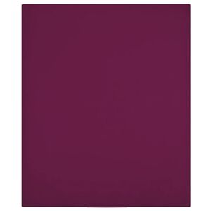 vidaXL Drap-housse Jersey Bordeaux 180x200 cm Coton
