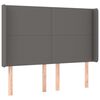 vidaXL T&ecirc;te de lit avec oreilles Gris 147x16x118/128 cm Similicuir
