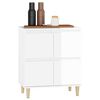 vidaXL Buffet Blanc brillant 60x35x70 cm Bois d'ing&eacute;nierie