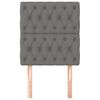 vidaXL T&ecirc;te de lit Gris fonc&eacute; 80x7x118/128 cm Tissu