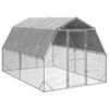 vidaXL Poulailler avec toit 2,5x4x2,25 m acier galvanis&eacute;