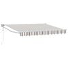 vidaXL Auvent Gris clair et blanc 4,5 &times; 3 m Polyester et m&eacute;tal