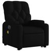 vidaXL Fauteuil inclinable de massage &eacute;lectrique Noir Tissu