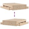 vidaXL Cadre de lit sans matelas avec tiroirs 140x190 cm bois de pin