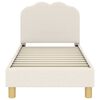 vidaXL Cadre de lit pour tout-petit avec tête de lit Crème 70 x 140 cm