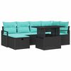 vidaXL Ensemble de canap&eacute; de jardin 7 pc polyrotin