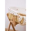 CHILDHOME Panier Mo&iuml;se raphia avec matelas et housse C&oelig;urs