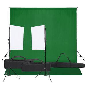 vidaXL Kit de studio photo avec &eacute;clairage et toile de fond