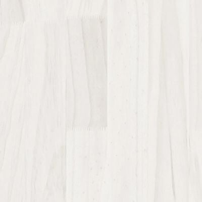 vidaXL Cadre de lit Blanc Bois massif 135x190 cm Double