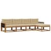 vidaXL Ensemble de canap&eacute;s d'ext&eacute;rieur 5 pcs Naturel et Beige