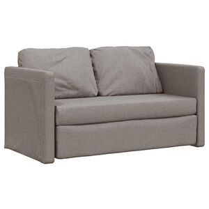 vidaXL Canap&eacute;-lit 2 en 1 taupe 112x174x55 cm tissu