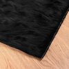 vidaXL Tapis en fausse Tafalla Noir 120 x 120 cm Polyester