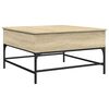 vidaXL Table basse ch&ecirc;ne sonoma 80x80x45 cm bois d'ing&eacute;nierie et m&eacute;tal