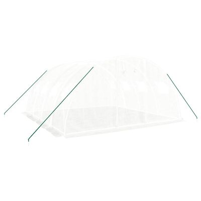 vidaXL Serre avec cadre en acier blanc 16 m² 4x4x2 m