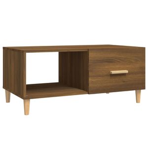 vidaXL Table basse ch&ecirc;ne marron 89,5x50x40 cm bois d'ing&eacute;nierie