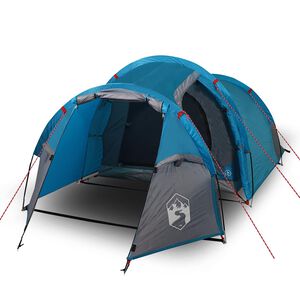 vidaXL Tente de camping tunnel 2 personnes bleu imperm&eacute;able