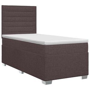 vidaXL Lit boxspring avec matelas Marron fonc&eacute; 80 x 200 cm Tissu