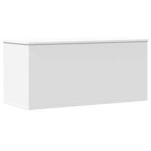 vidaXL Bo&icirc;te de rangement blanc 100x42x46 cm bois d'ing&eacute;nierie