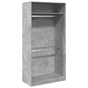 vidaXL Garde-robe Gris b&eacute;ton 100x50x200 cm Agglom&eacute;r&eacute;
