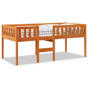 vidaXL Lit pour enfants sans matelas cire marron 90x200 cm pin massif