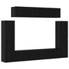 vidaXL Ensemble meuble TV 8 pc Ch&ecirc;ne noir Bois d'ing&eacute;nierie