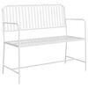 vidaXL Banc de jardin Blanc Uni 103,5 x 51,5 x 90 cm Acier