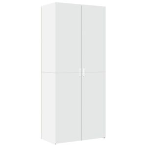 vidaXL Buffet haut blanc 80x42,5x185 cm bois d'ing&eacute;nierie