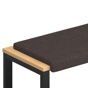 vidaXL Coussin de banc Tissu Marron fonc&eacute; Profondeur 35 cm