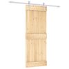 vidaXL Porte coulissante Naturel et Blanc 80 x 210 cm
