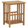 vidaXL Table &agrave; revues 45x35x55 cm Bois de ch&ecirc;ne solide