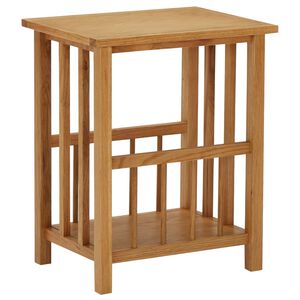 vidaXL Table &agrave; revues 45x35x55 cm Bois de ch&ecirc;ne solide