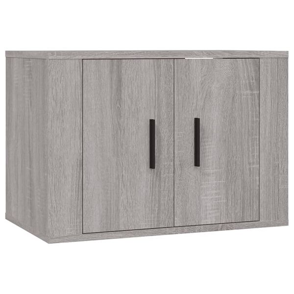 vidaXL Ensemble de meubles TV 3 pcs Sonoma gris Bois d'ing&eacute;nierie