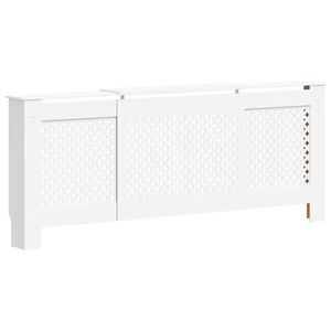 vidaXL Cache-radiateur MDF Blanc 205 cm