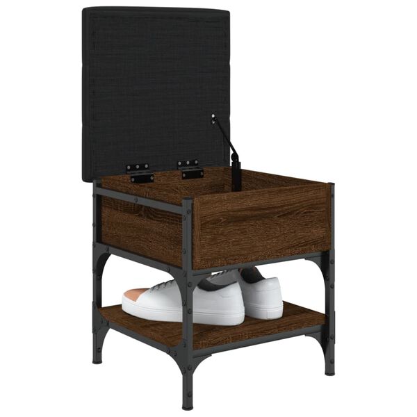 vidaXL Banc à chaussures chêne marron 42x42x45 cm bois d'ingénierie