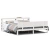 vidaXL Cadre de lit avec t&ecirc;te de lit sans matelas blanc 200x200 cm