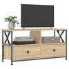 vidaXL Meuble TV chêne sonoma 90x33x45 cm bois d'ingénierie et fer