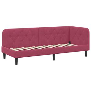 vidaXL Cadre de lit d'angle Bordeaux 80 x 200 cm Velours