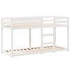 vidaXL Lit superposé sans matelas blanc 90x200 cm bois de pin massif