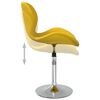 vidaXL Chaise pivotante de salle &agrave; manger Jaune moutarde Velours