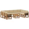 vidaXL Ensemble de canap&eacute;s d'ext&eacute;rieur 10 pcs Naturel et Beige