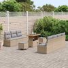 vidaXL Ensemble de canap&eacute; de jardin 10 pcs Beige et Gris clair