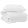 vidaXL Duvet toutes saisons avec oreiller 2 pi&egrave;ces Blanc Microfibre