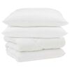 vidaXL Duvet d'hiver avec oreiller 3 pc Blanc Microfibre