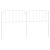 vidaXL T&ecirc;te de lit de remplacement m&eacute;tal blanc 193 cm