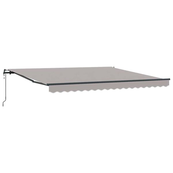 vidaXL Auvent R&eacute;tractable Gris clair 400 &times; 350 cm Tissu et Aluminium