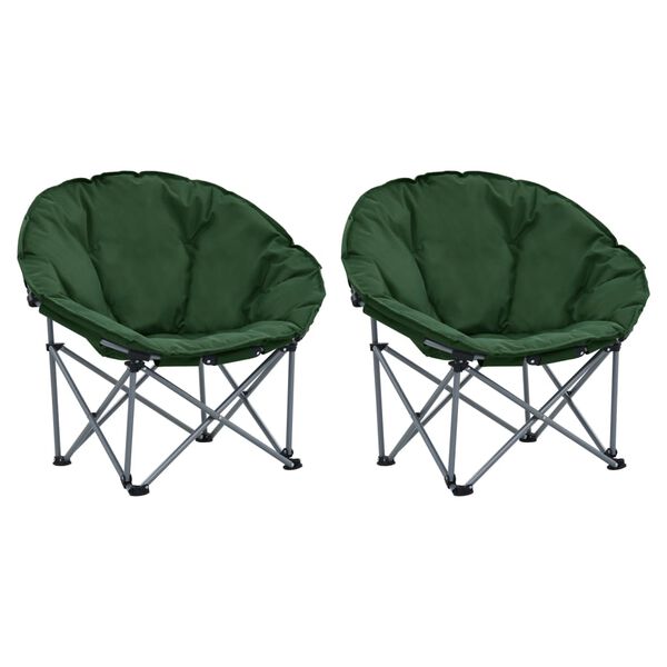 vidaXL Chaises lune pliables lot de 2 Vert