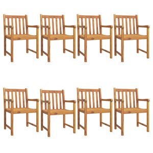 vidaXL Chaises de jardin lot de 8 56x55,5x90 bois massif d'acacia