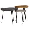 vidaXL Table basse 3 pcs en bois composite multicolore