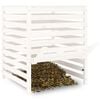 vidaXL Composteur Blanc 82,5x82,5x99,5 cm Bois massif de pin
